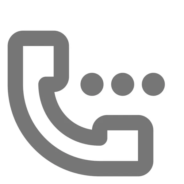 Telefoon Bellen Telefoon Pictogram Grote Lijnen Stijl — Stockvector