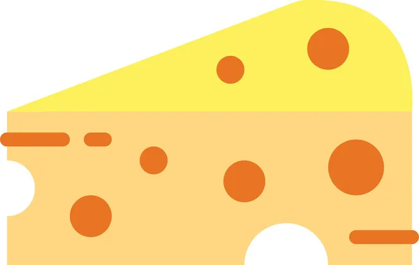 Queso Alimento Leche Icono Estilo Plano — Vector de stock