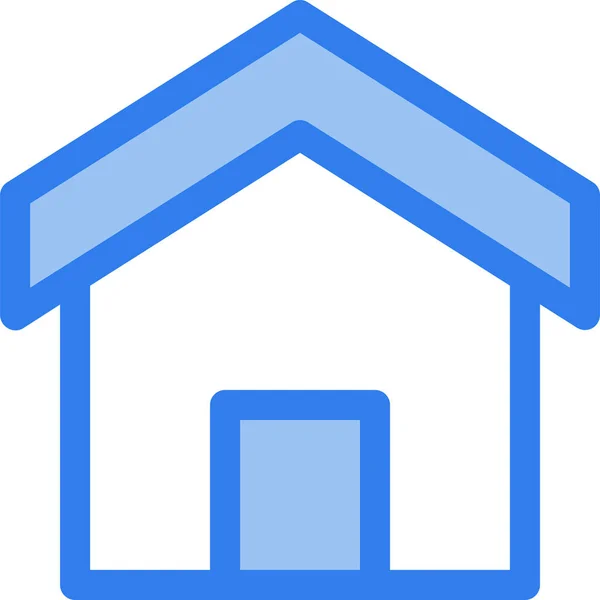 Inicio Icono Interfaz Casa Estilo Contorno Lleno — Vector de stock