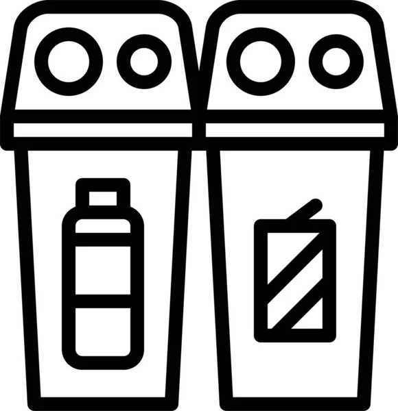 Bin Bottle Can Icon — Stock Vector