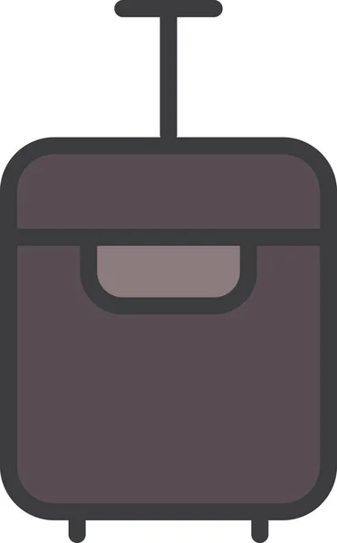 Baggage Luggage Suitcase Icon Filled Outline Style — Stock Vector