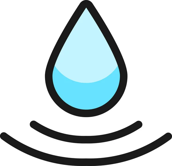 Schutz Tropfen Wassersymbol Ausgefüllten Outline Stil — Stockvektor