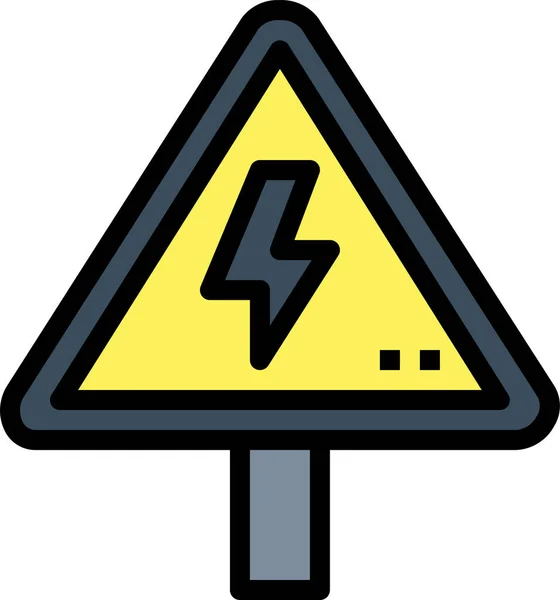 Gefahr Elektrozeichen Symbol — Stockvektor