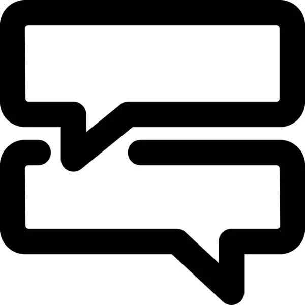 Chat Conversa Ícone Alternativo Estilo Sólido — Vetor de Stock