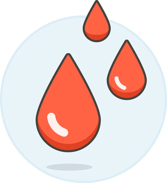 Sangramento Ícone Gota Sangue Categoria Hospitais Cuidados Saúde — Vetor de Stock