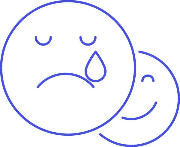 Emoji Fake Mood Icon Mixed Category — Stock Vector