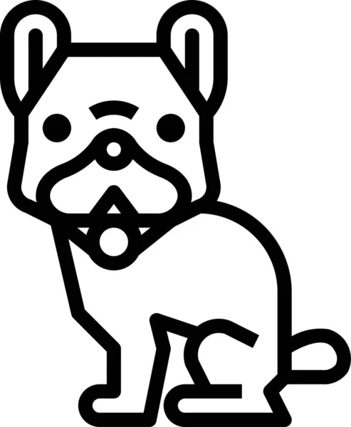 Animales Perro Mamífero Icono Categoría Mascota Veterinaria — Vector de stock