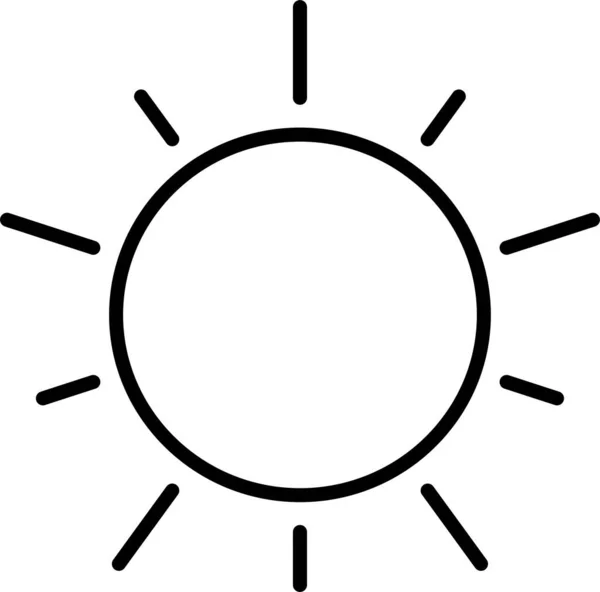 Sommersonnenwetter Ikone Der Sommerkategorie — Stockvektor