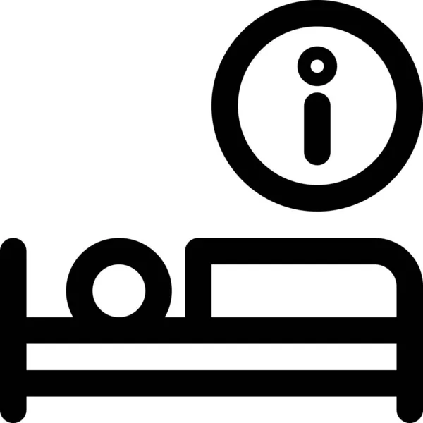 Información Del Hotel Bedrooms Icon Outline Style — Archivo Imágenes Vectoriales