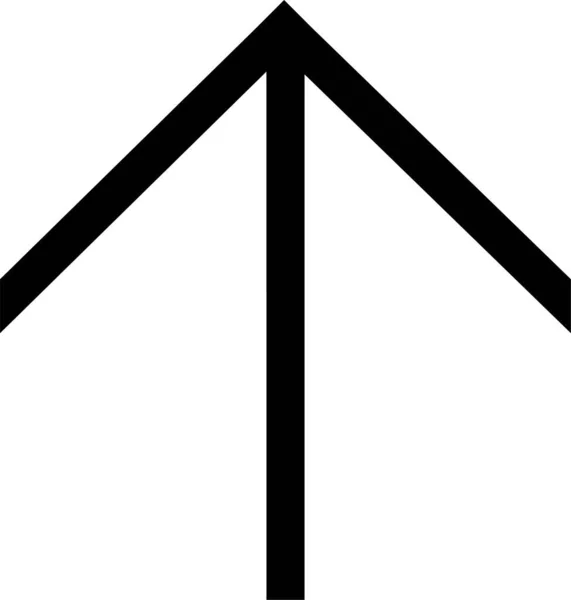 ソリッドスタイルの矢印線型ソリッドアイコン — ストックベクタ