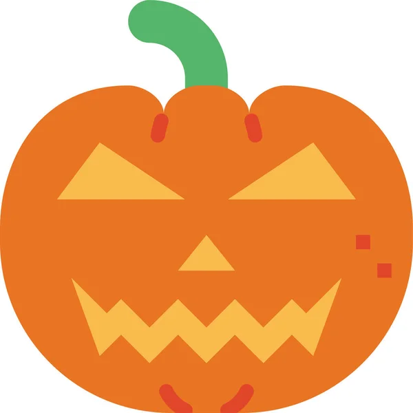 Jack Icono Calabaza Vegetal Categoría Halloween — Vector de stock