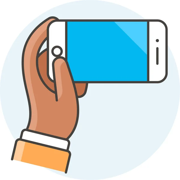 Ikona Nagrywania Telefonu Poziomego Kategorii Urządzenia Mobilne Aplikacja — Wektor stockowy