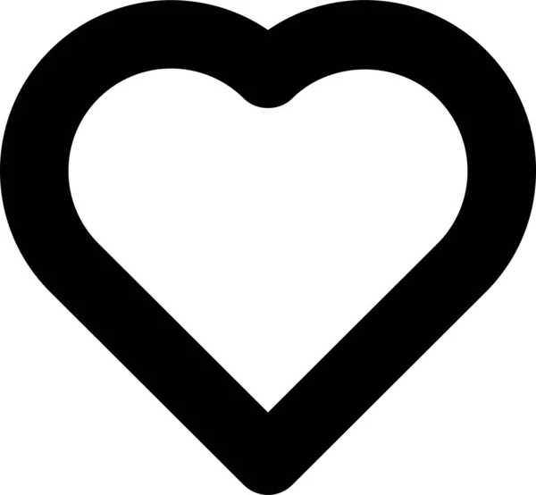 Любимая Иконка Сердца Стиле Наброска — стоковый вектор