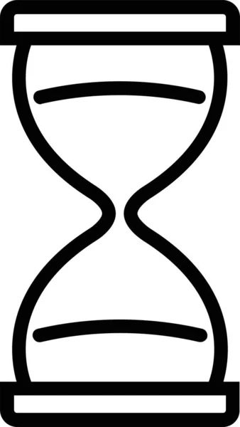 Clock Hourglass Time Icon Outline Style — Stock Vector