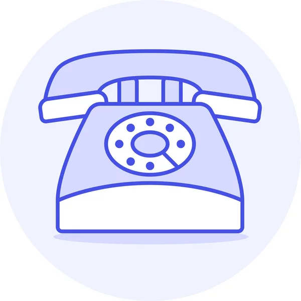 Communication Devices Dial Icon Filled Outline Style — Stock Vector