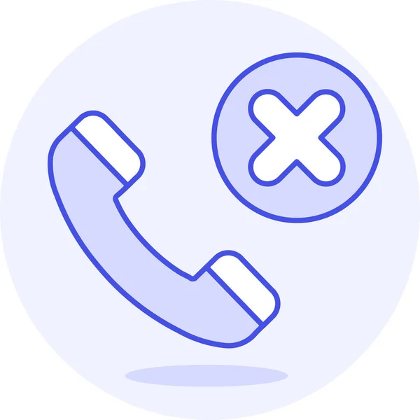 Actions Block Call Icon Filled Outline Style — Stock Vector