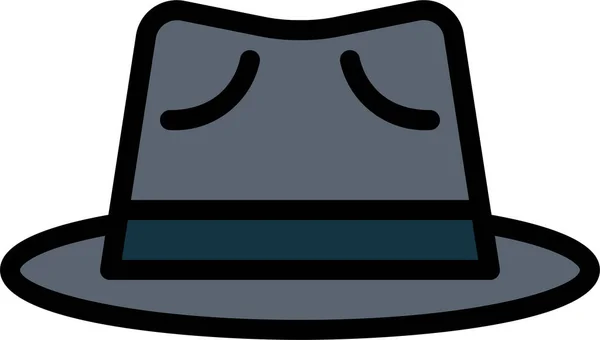 电脑网络安全领域的时尚帽黑手党图标 — 图库矢量图片