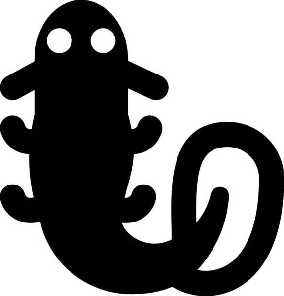 Mascotas Lagarto Icono Gecko Estilo Sólido — Archivo Imágenes Vectoriales