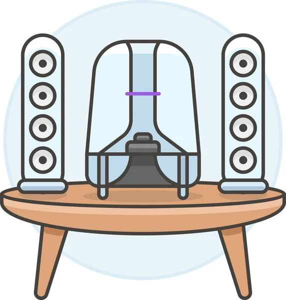 Subwoofer Haut Parleurs Icône Audio Dans Catégorie Appareils Électroniques Appareils — Image vectorielle