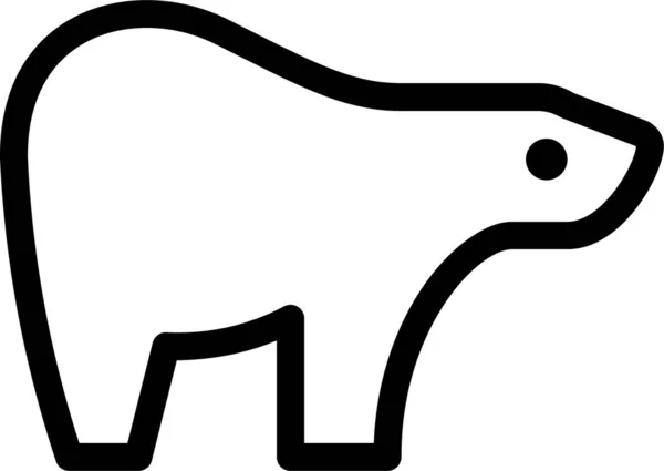 Animals Bear Body Icon Outline Style — Stock Vector