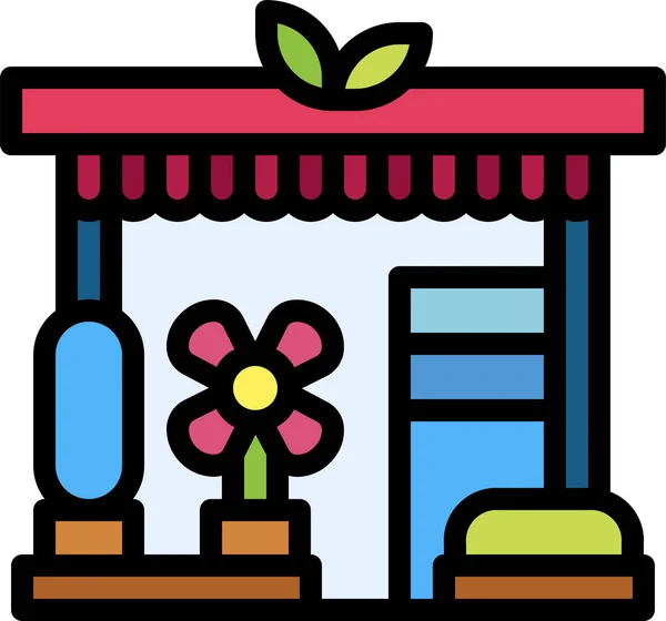 Ikona Obchodu Květinami — Stockový vektor