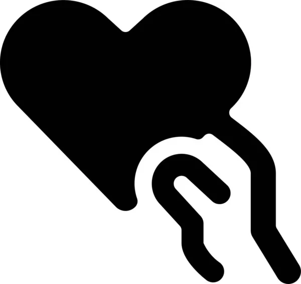 Amor Corazón Mantenga Icono — Vector de stock