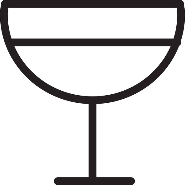 Bebidas Alcohol Icono Bebida Estilo Del Esquema — Vector de stock