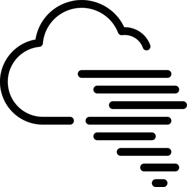 Bulut Kasırgası Simgesi Ana Hatları Biçiminde — Stok Vektör