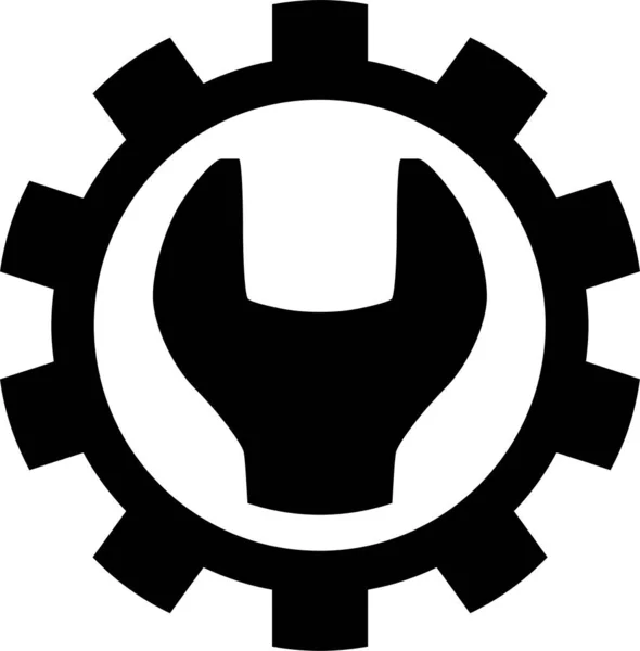 Ikona Narzędzia Budowlanego Rolnictwa Solidnym Stylu — Wektor stockowy