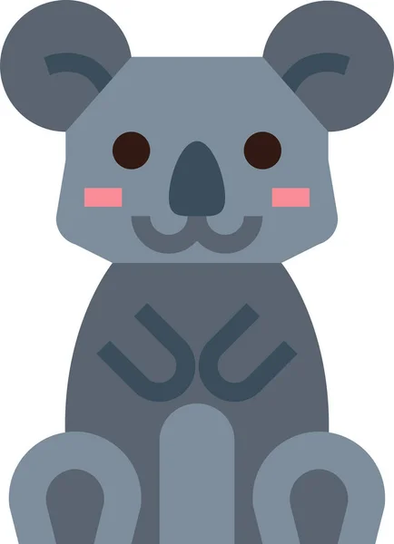 Zvířecí Australský Medvěd Ikon Kategorii Zvířat — Stockový vektor