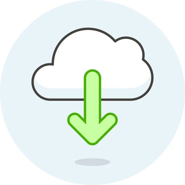 Cloud Computing Ikone Herunterladen — Stockvektor