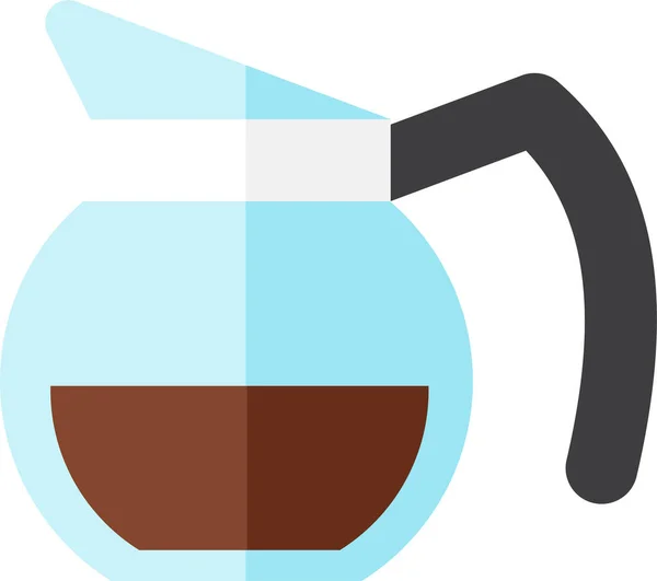 Cafetera Icono Plano Estilo Plano — Vector de stock