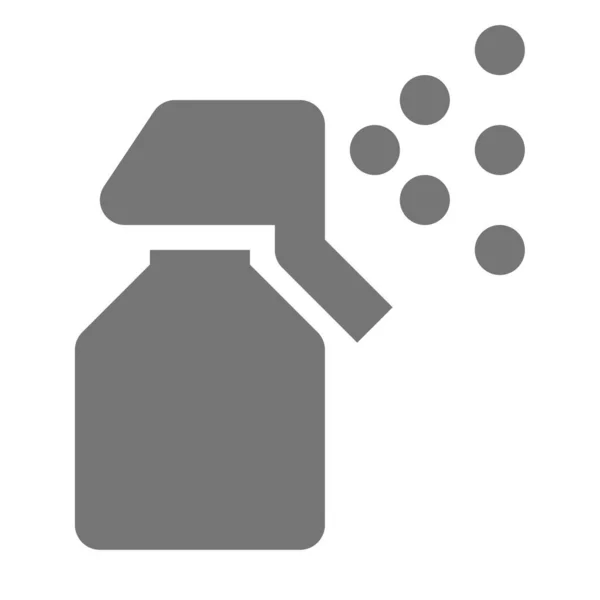 Flessenspray Water Icoon Vaste Stijl — Stockvector