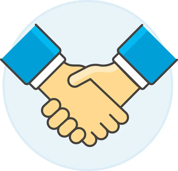 Handschlag Deals Schließen Ikone Business Management Kategorie — Stockvektor