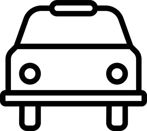 出租车出租车图标 轮廓风格 — 图库矢量图片
