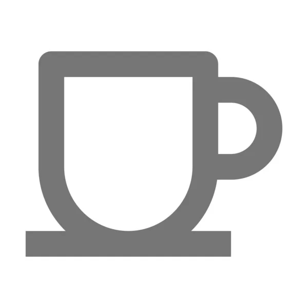 Καφέ Κύπελλο Ποτό Εικονίδιο Στο Περίγραμμα Στυλ — Διανυσματικό Αρχείο