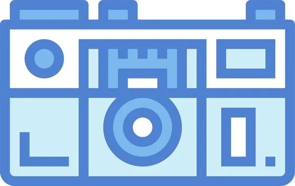 Camera Photo Photography Icon Filled Outline Style — Stock Vector