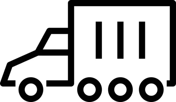 Icono Transporte Carga Estilo Esquema — Vector de stock