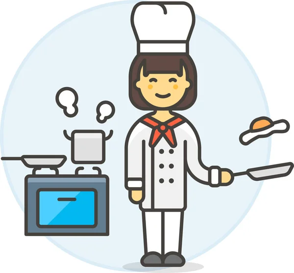 Іконка Кухаря Кольчуги Заповненому Стилі — стоковий вектор