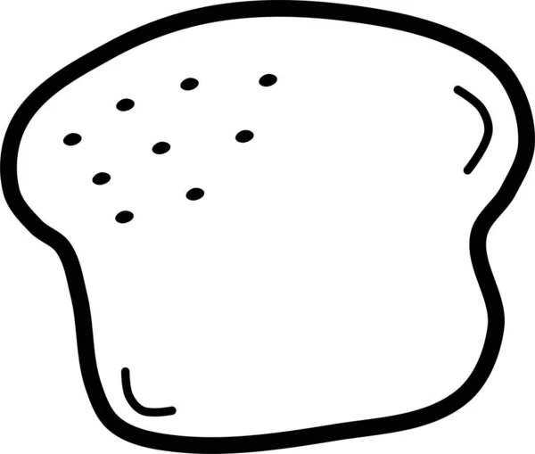 Bagel Backen Bäckerei Ikone Handgezeichneten Stil — Stockvektor