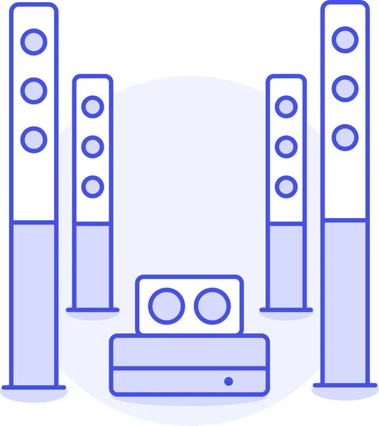 Иконка Аудиодинамиков Стиле Заполненного Контура — стоковый вектор