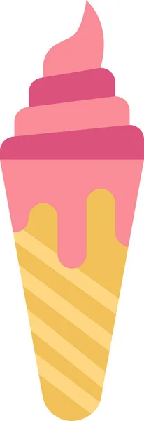 Icono Helado Postre Cono Categoría Bebidas Alimenticias — Vector de stock