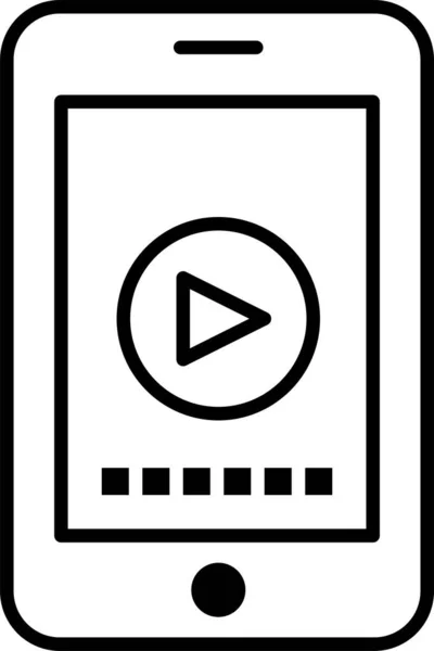 Icono Reproducción Del Teléfono Celular Categoría Aparatos Electrónicos — Vector de stock