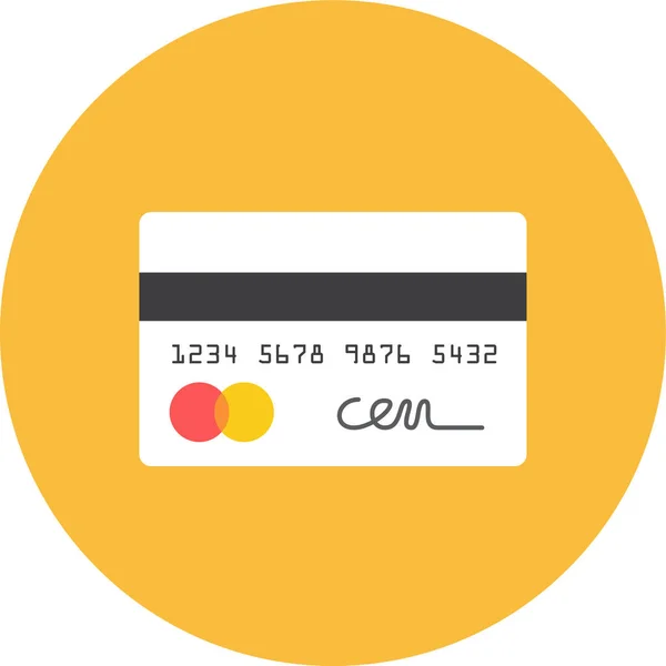Cartão Crédito Ícone Plano Estilo Plano — Vetor de Stock