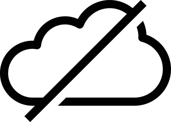Backup Block Cloud Symbol Umrissstil — Stockvektor