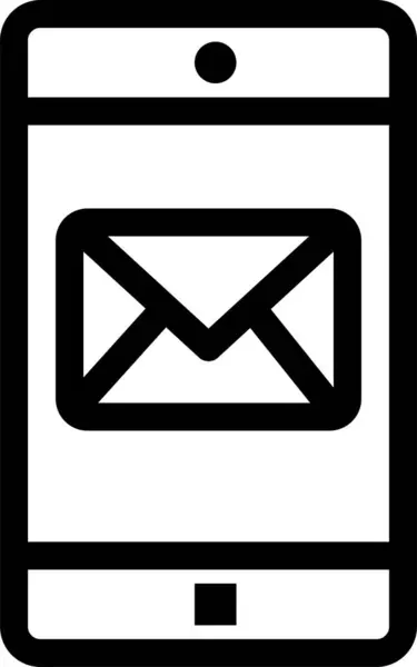 Anwendung Mail Mobiles Symbol Umrissstil — Stockvektor