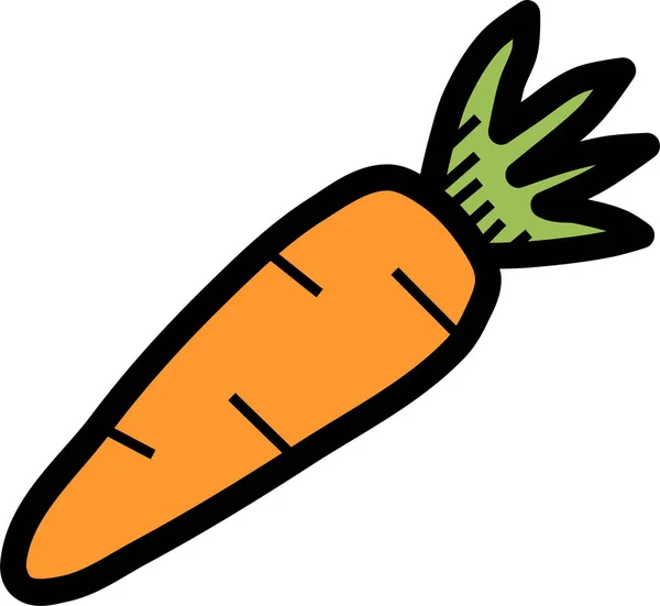 Икона Пасхальной Морковки Стиле Заполненного Контура — стоковый вектор