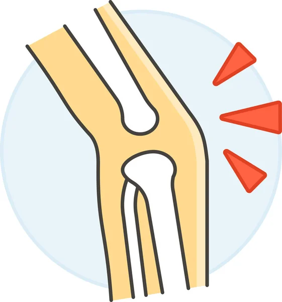 Inflammation Douleur Arthrose Icône Dans Les Hôpitaux Catégorie Soins Santé — Image vectorielle