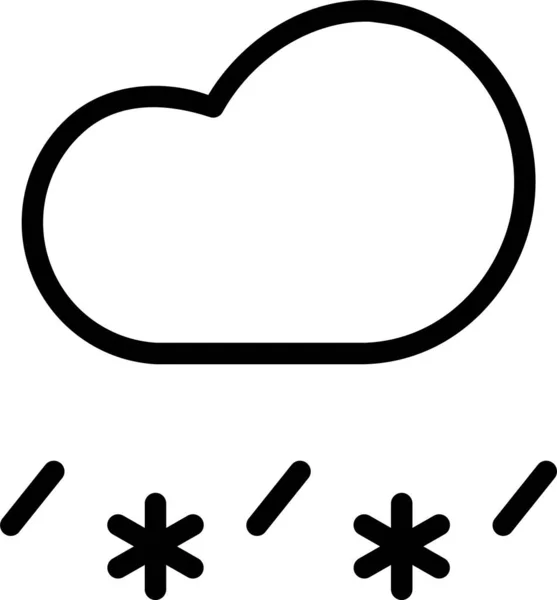 Значок Хмарного Прогнозу Дощу Стилі Контур — стоковий вектор