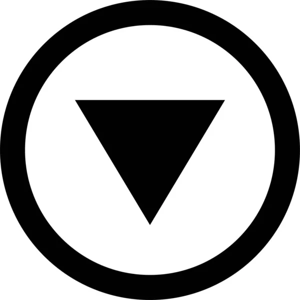 Círculo Triángulo Medio Icono Estilo Sólido — Archivo Imágenes Vectoriales